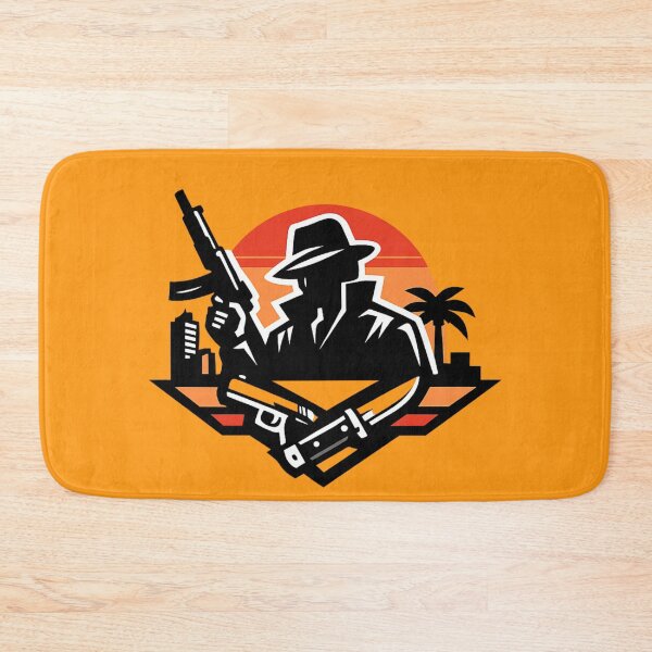 Item preview, Urban gangster silhouette with crossed weapons designed and sold by AndreBarnard.
