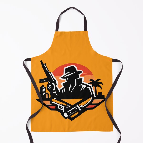 Item preview, Urban gangster silhouette with crossed weapons designed and sold by AndreBarnard.