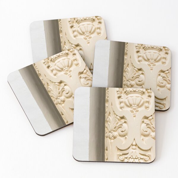 Item preview, Ornate Plaster Carved Column Detail With Floral Motifs and Decorative Architectural Relief designed and sold by Nmallia.