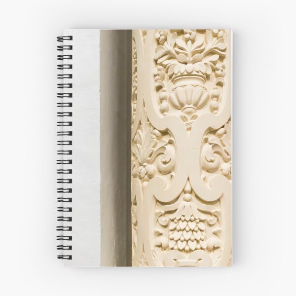 Item preview, Detalle de columna tallada en yeso ornamentado con motivos florales y relieve arquitectónico decorativo. designed and sold by Nmallia.