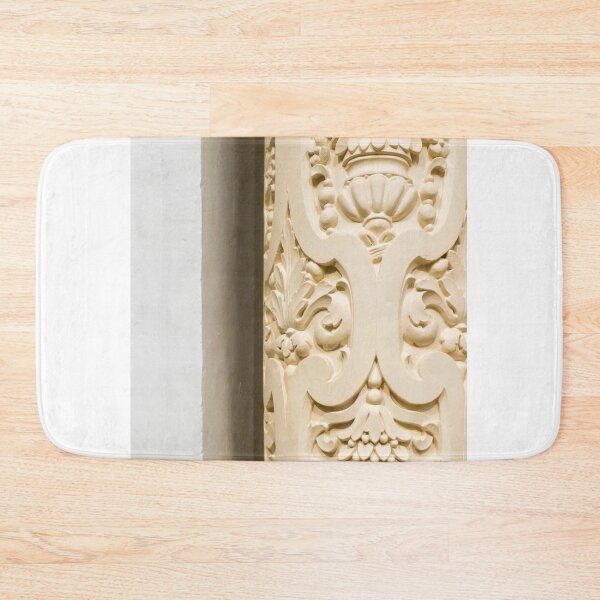 Item preview, Ornate Plaster Carved Column Detail With Floral Motifs and Decorative Architectural Relief designed and sold by Nmallia.
