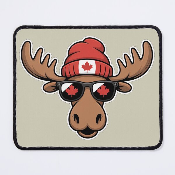 Item preview, Cartoon Canadian Moose Head Funny Wildlife Design designed and sold by NatArtSA.