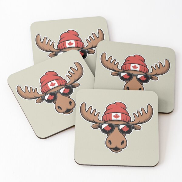 Item preview, Cartoon Canadian Moose Head Funny Wildlife Design designed and sold by NatArtSA.