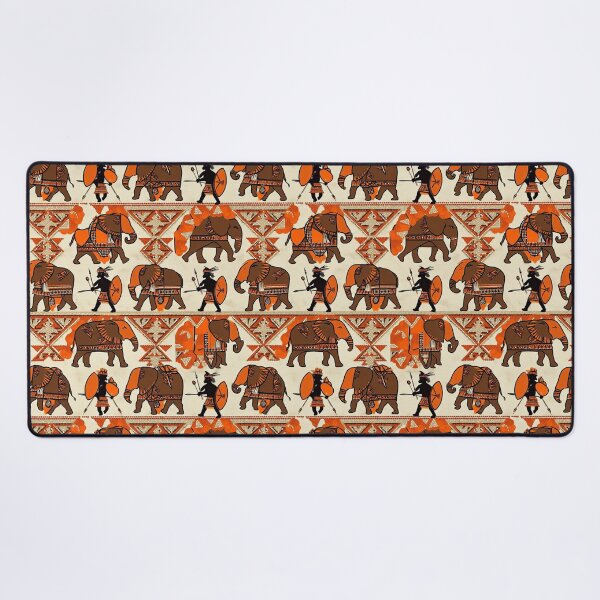Item preview, Zulu Warriors & Elephants Tribal Pattern designed and sold by mittie101.