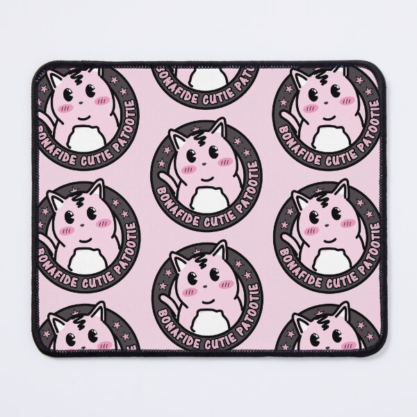 Item preview, Cutie Patootie – Cute Pink Kawaii Character Pattern and Badge Style Cartoon Design designed and sold by Helmina Groper.