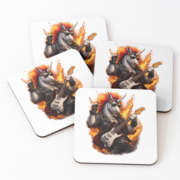 Item preview, Rockstar Unicorn Guitar – Funny Rock Music Unicorn designed and sold by unglaublichGut.
