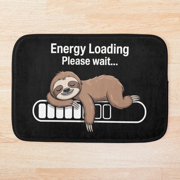 Item preview, Energy Loading Please Wait Sloth Funny Lazy Cute Design designed and sold by NatArtSA.
