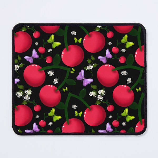 Item preview, Cute Cherry Butterfly Pattern, Glossy Kawaii Fruit Floral Seamless Design, Pink Aesthetic Summer Cute Pattern designed and sold by HopeAndHustle.