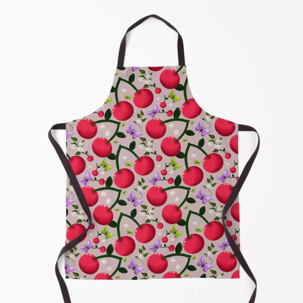 Item preview, Cute Cherry Butterfly Pattern, Glossy Kawaii Fruit Floral Seamless Design, Pink Aesthetic Summer Cute Pattern designed and sold by HopeAndHustle.