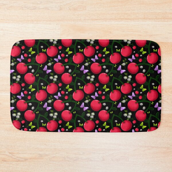 Item preview, Cute Cherry Butterfly Pattern, Glossy Kawaii Fruit Floral Seamless Design, Pink Aesthetic Summer Cute Pattern designed and sold by HopeAndHustle.