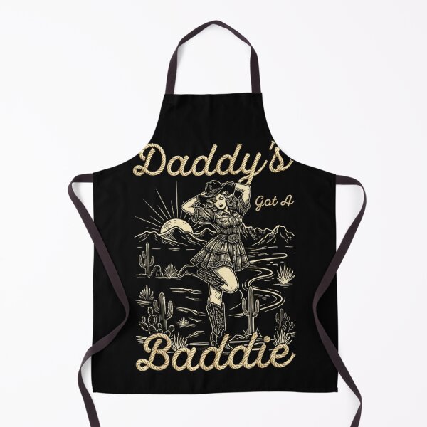 Item preview, Daddys Got A Baddie Retro Western Cowgirl Desert Landscape Vintage Rope Text designed and sold by LakenDraphil.