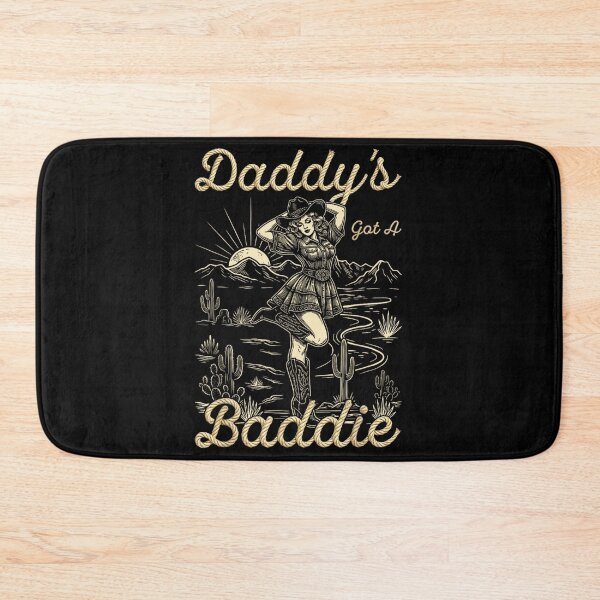 Item preview, Daddys Got A Baddie Retro Western Cowgirl Desert Landscape Vintage Rope Text designed and sold by LakenDraphil.