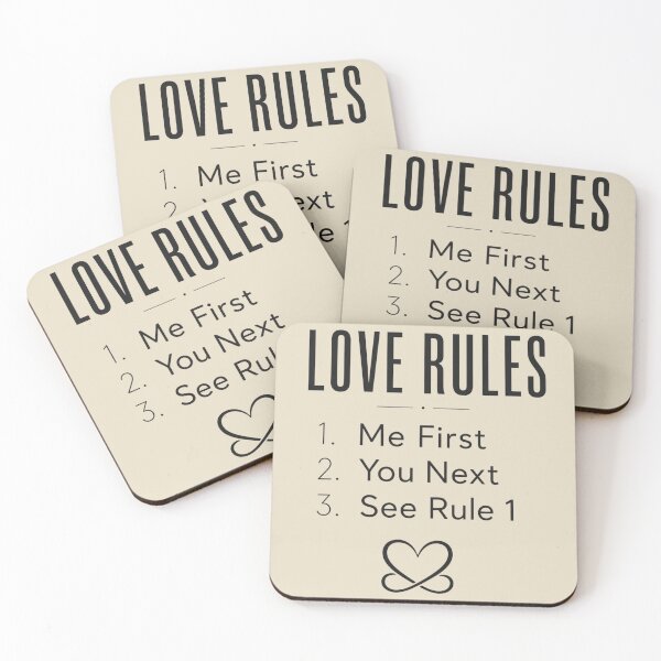Item preview, Love Rules - Love Me First, You Next Funny T-Shirt designed and sold by MyWellbeing26.
