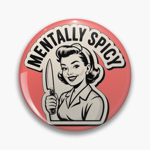 Item preview, Mentally Spicy Retro Pin Up Girl Edgy Vintage Design designed and sold by NatArtSA.