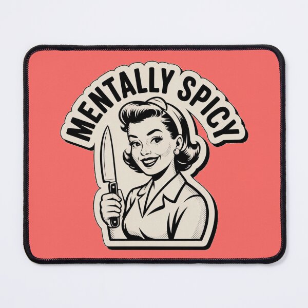 Item preview, Mentally Spicy Retro Pin Up Girl Edgy Vintage Design designed and sold by NatArtSA.