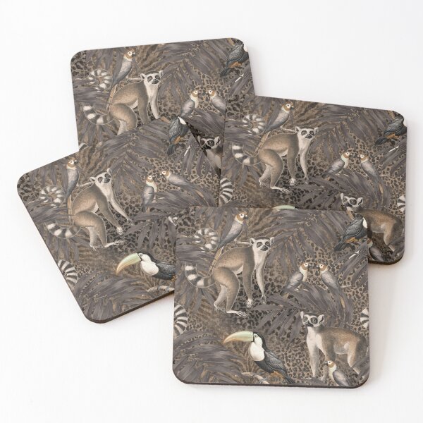Item preview, Tropical Monkey Jungle Vintage Vibes Brown designed and sold by artsandsoul.