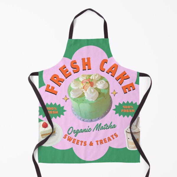 Item preview, Cute Organic Matcha Cake Bakery Sticker Aesthetic designed and sold by MuseAI.