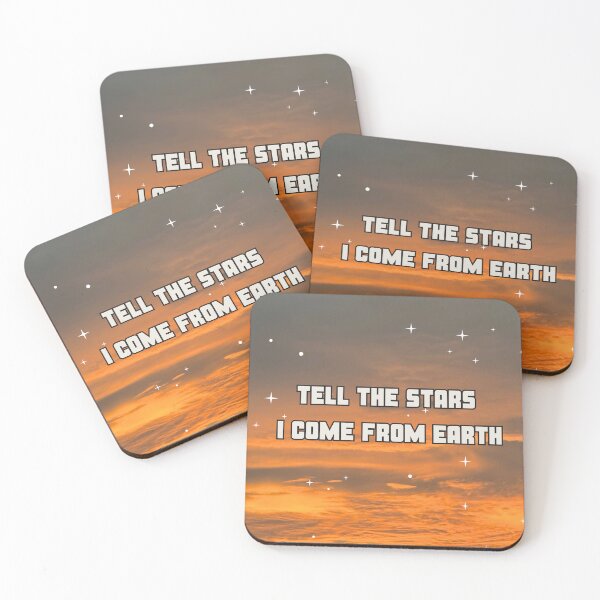 Item preview, Tell The Stars I Come From Earth Quote Sunset Aesthetic designed and sold by MuseAI.