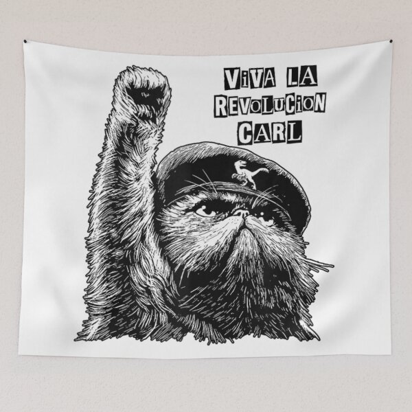 Item preview, Viva La Revolucion Carl Funny Black Cat Che Guevara Parody Cat Lover designed and sold by RuperDelois.