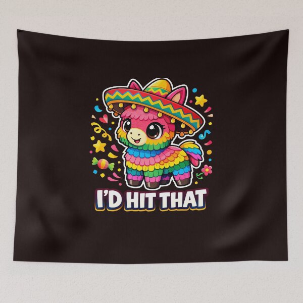 Item preview, Funny Cinco De Mayo Llama Piñata I’d Hit That Cute Fiesta Cartoon Design designed and sold by Designgallery65.