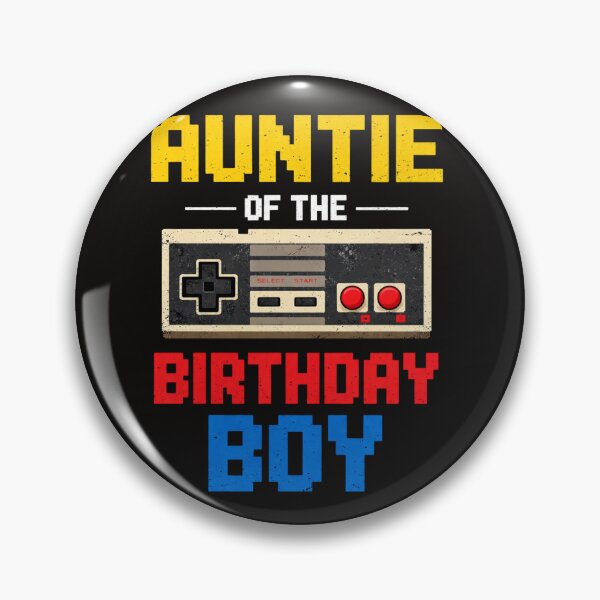 Item preview, Auntie of the Birthday Boy T-Shirt, Retro Video Game Party Aunt Gift, Matching Family Gamer Birthday Graphic Tee designed and sold by Maravillio.