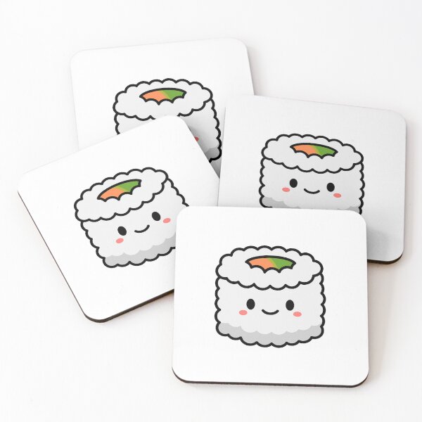 Item preview, Kawaii Sushi Uramaki Salmon Roll designed and sold by RegiCheese Cute Art.