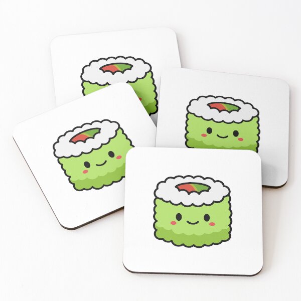 Item preview, Kawaii Sushi Uramaki Tobiko Wasabi Roll designed and sold by RegiCheese Cute Art.