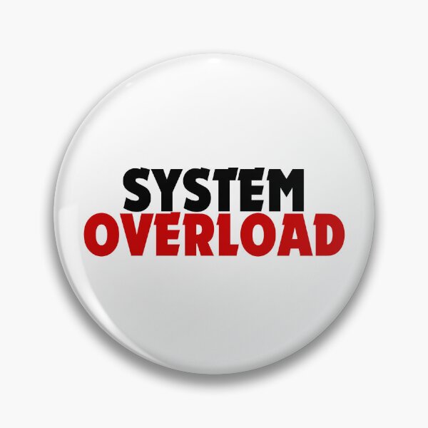 Item preview, System Overload Minimalist Tech Humor Typography Design designed and sold by DomKo10.