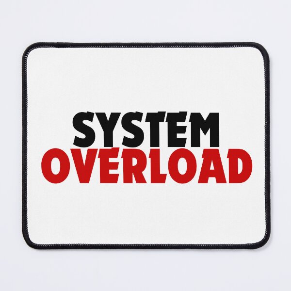 Item preview, System Overload Minimalist Tech Humor Typography Design designed and sold by DomKo10.
