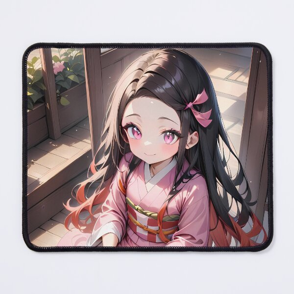 Item preview, Nezuko Kamado Demon Slayer Veranda Sunlight Pink Kimono designed and sold by Tokyonomad.