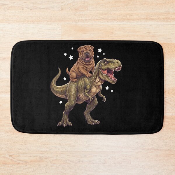 Item preview, Funny Chinese Shar Pei Riding T Rex Dinosaur Dog Lover designed and sold by TerryConnells.