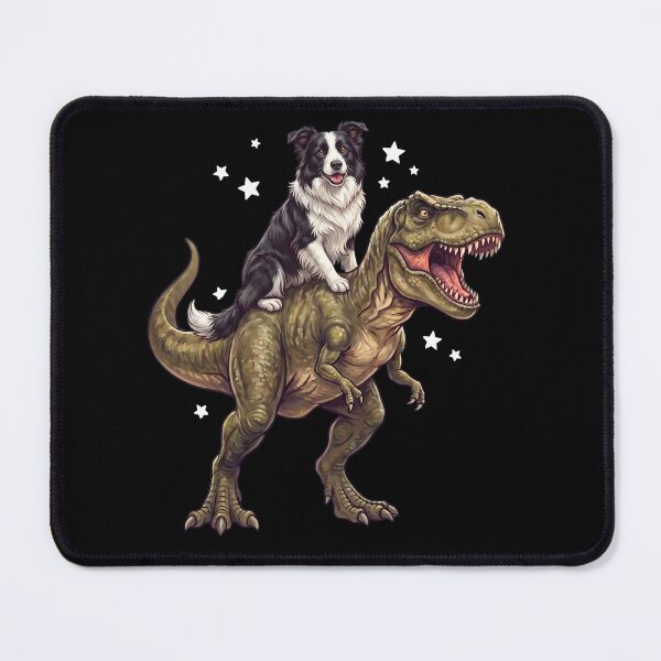 Item preview, Funny Collie Riding T Rex Dinosaur Dog Lover designed and sold by TerryConnells.
