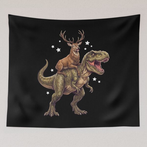 Item preview, Funny Deer Riding T Rex Dinosaur Animal Lover designed and sold by TerryConnells.