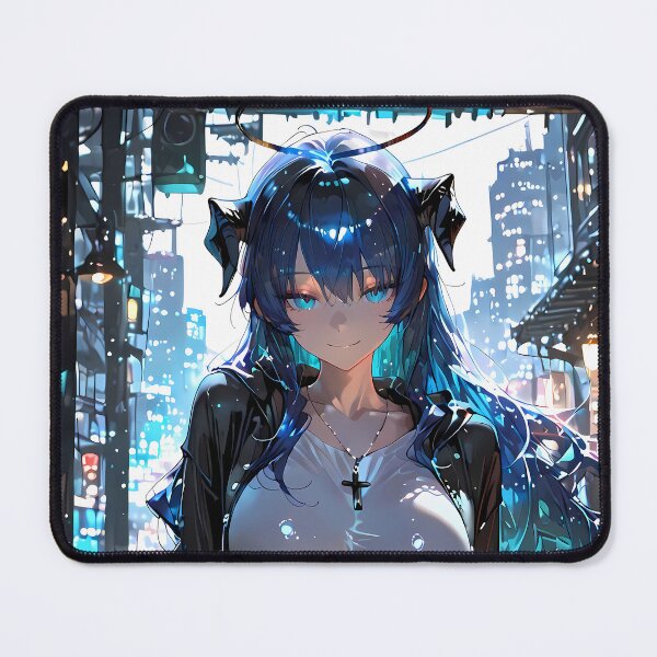 Item preview, Prelude Mostima Arknights City Night Rain Anime Girl Halo Street designed and sold by Tokyonomad.