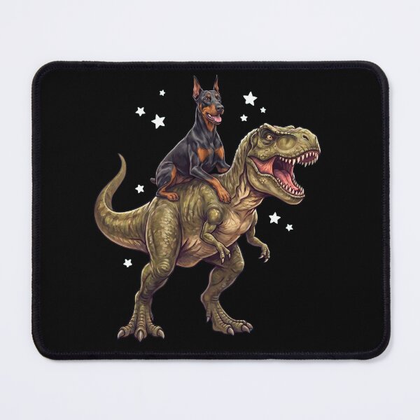 Item preview, Funny Doberman Pinscher Riding T Rex Dinosaur Dog Lover designed and sold by TerryConnells.