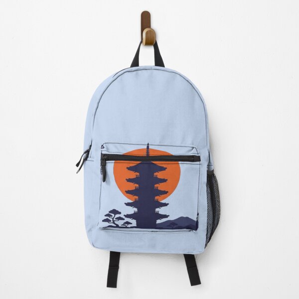 Item preview, Vintage Japanese Zen Pagoda Sunset Silhouette Art designed and sold by SakuraMarket26.