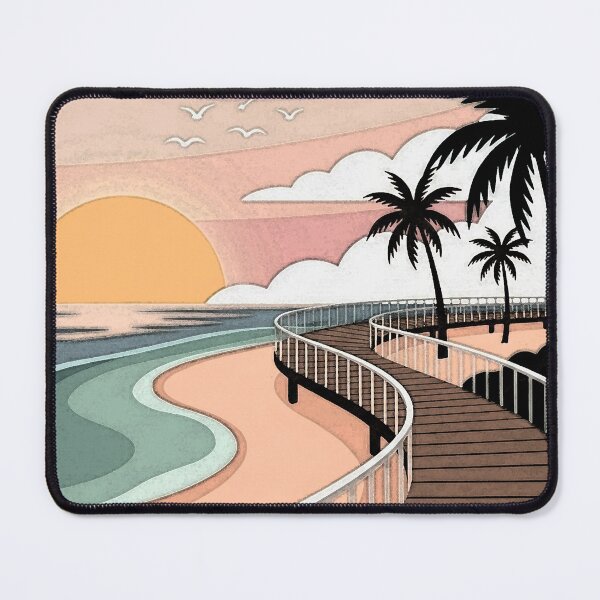 Item preview, Seaside Sunrise Walk – Minimalist Morning Promenade Design designed and sold by mbmstores.