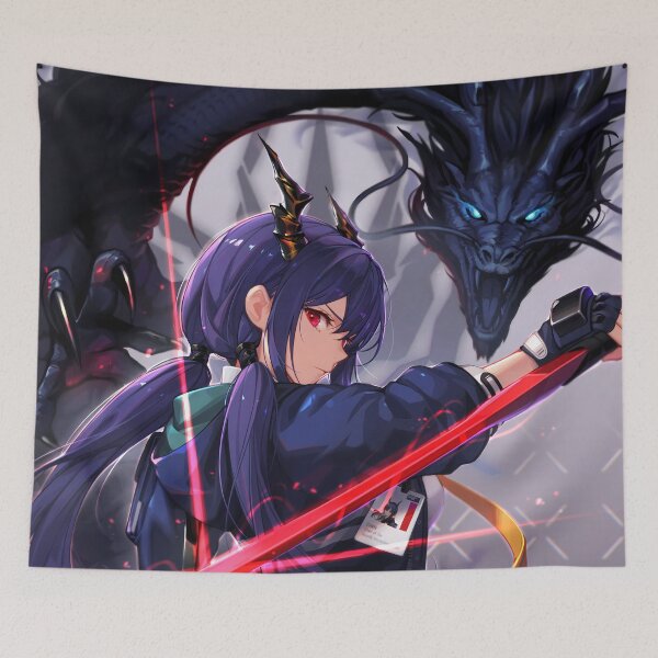 Item preview, Chen Prelude Ch’En Arknights Dark Dragon Blade Girl Epic Anime Confrontation designed and sold by Tokyonomad.
