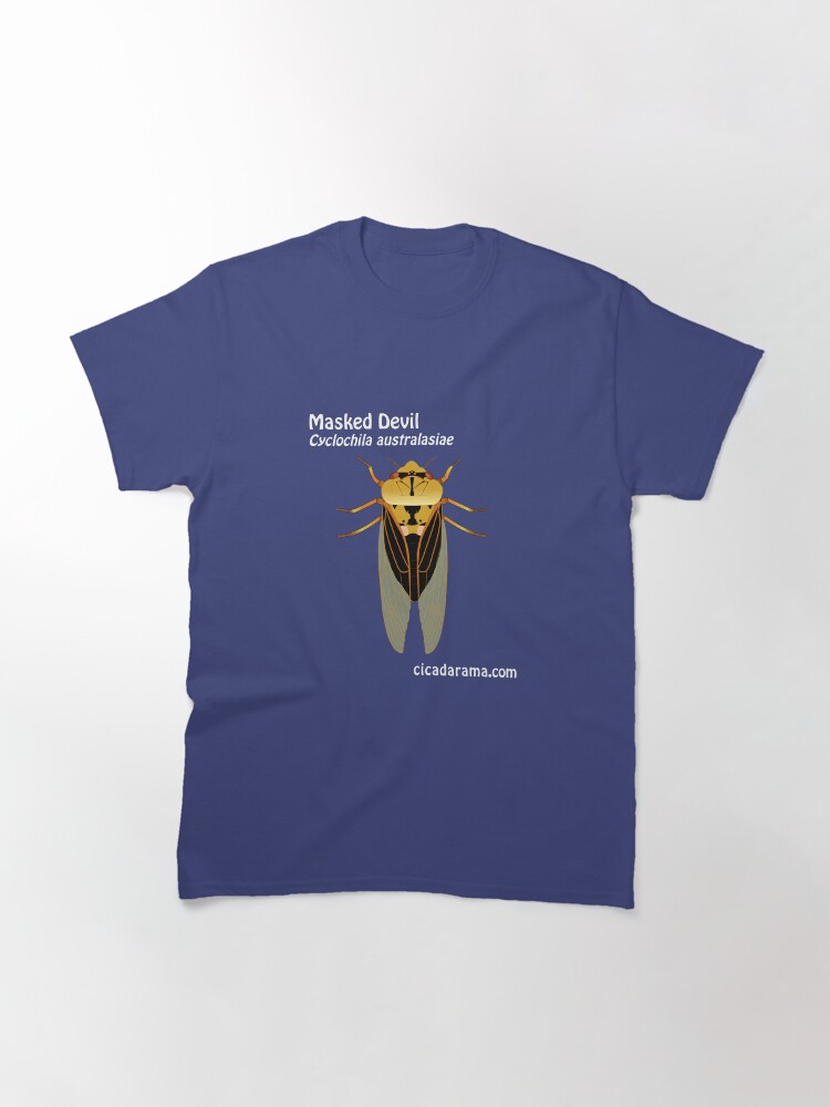Alternate view of Masked Devil cicada (Cyclochila australasiae) - dark colour shirts Classic T-Shirt