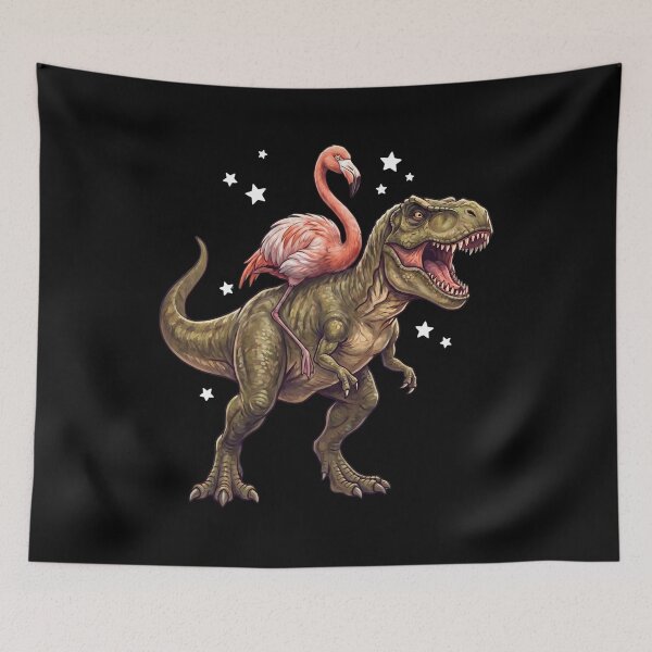 Item preview, Funny Flamingo Riding T Rex Dinosaur Animal Lover designed and sold by TerryConnells.