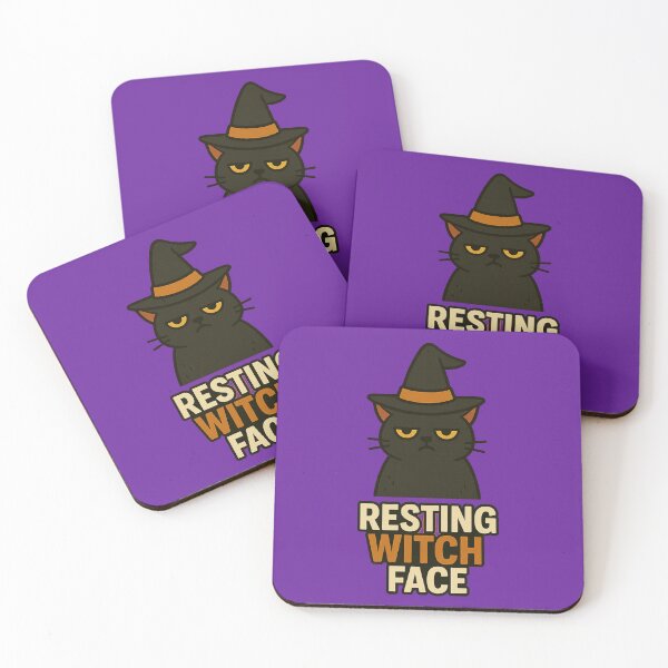 Item preview, Resting Witch Face: Grumpy Halloween Cat designed and sold by ChirpInc.