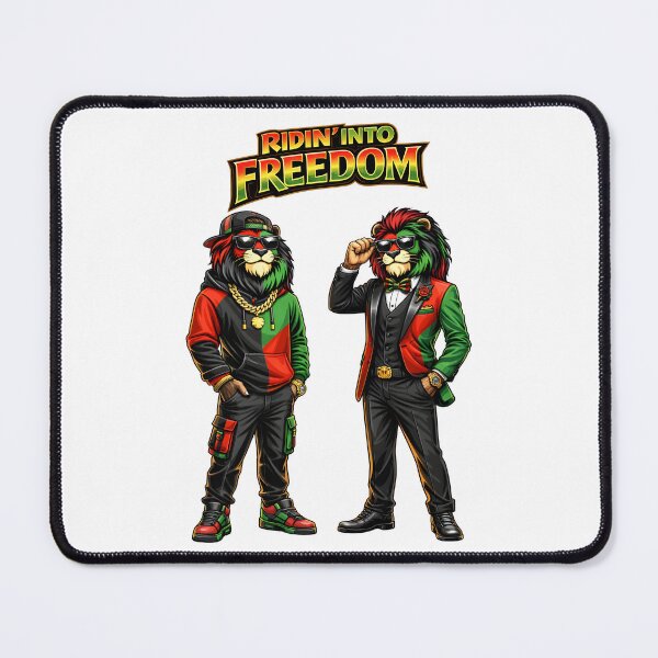 Item preview, Ridin Into Freedom Lion Streetwear Juneteenth Style Design designed and sold by ArtSpark Studio.