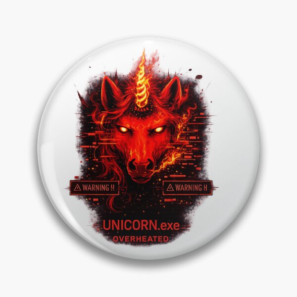 Item preview, UNICORN.exe – Overheated | Red Glitch Unicorn Error Design designed and sold by UnglaublichGut.
