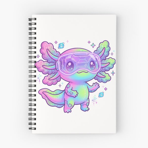 Item preview, Kawaii Cyberpunk Axolotl – Futuristic Holographic Gamer Art designed and sold by RADesignHub.