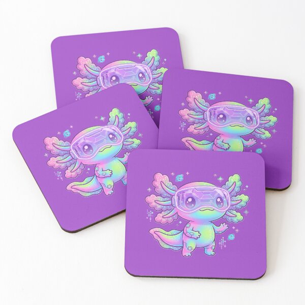 Item preview, Kawaii Cyberpunk Axolotl – Futuristic Holographic Gamer Art designed and sold by RADesignHub.