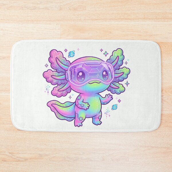 Item preview, Kawaii Cyberpunk Axolotl – Futuristic Holographic Gamer Art designed and sold by RADesignHub.