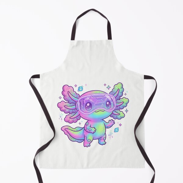 Item preview, Kawaii Cyberpunk Axolotl – Futuristic Holographic Gamer Art designed and sold by RADesignHub.