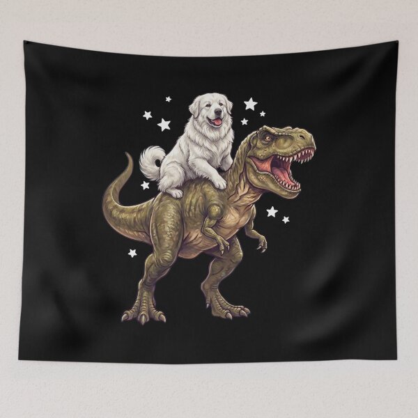 Item preview, Funny Great Pyrenees Riding T Rex Dinosaur Dog Lover designed and sold by TerryConnells.