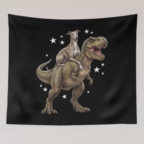 Item preview, Funny Greyhound Riding T Rex Dinosaur Dog Lover designed and sold by TerryConnells.