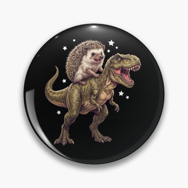 Artikelvorschau, Lustiger Igel reitet auf einem T-Rex-Dinosaurier – Tierliebhaber entworfen und verkauft von TerryConnells.